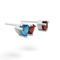 London Topaz Sweethearts 14K White Gold earrings E5260