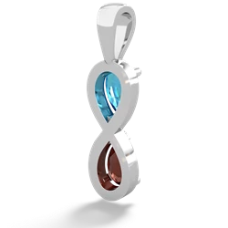 London Topaz Infinity 14K White Gold pendant P5050