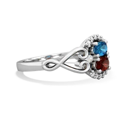 London Topaz Love Nest 14K White Gold ring R5860