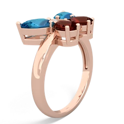 London Topaz Butterfly 14K Rose Gold ring R2215