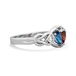 London Topaz Celtic Love Knot 14K White Gold ring R5420