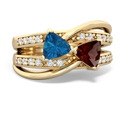 London Topaz Bowtie 14K Yellow Gold ring R2360