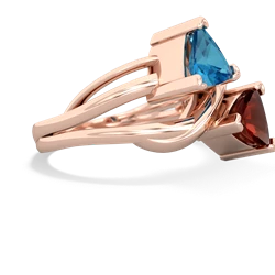 London Topaz Split Band Swirl 14K Rose Gold ring R2341