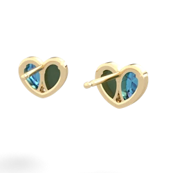 London Topaz 'Our Heart' 14K Yellow Gold earrings E5072