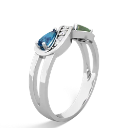 London Topaz Diamond Infinity 14K White Gold ring R5390