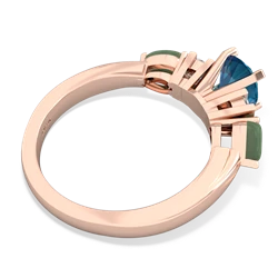 London Topaz 6Mm Round Eternal Embrace Engagement 14K Rose Gold ring R2005