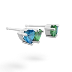 London Topaz Sweethearts 14K White Gold earrings E5260