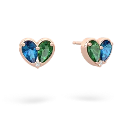 London Topaz 'Our Heart' 14K Rose Gold earrings E5072