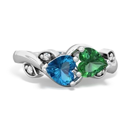 London Topaz Floral Elegance 14K White Gold ring R5790