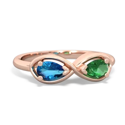 London Topaz Infinity 14K Rose Gold ring R5050