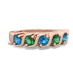 London Topaz Anniversary Band 14K Rose Gold ring R2089