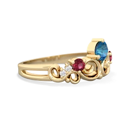 London Topaz Crown Keepsake 14K Yellow Gold ring R5740