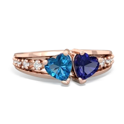 London Topaz Heart To Heart 14K Rose Gold ring R3342