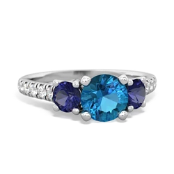 London Topaz Pave Trellis 14K White Gold ring R5500