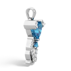 London Topaz Puppy Love 14K White Gold pendant P5800