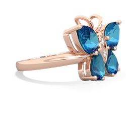 London Topaz Butterfly 14K Rose Gold ring R2215