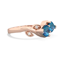 London Topaz Floral Elegance 14K Rose Gold ring R5790