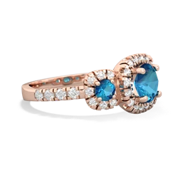 Emerald Regal Halo 14K Rose Gold ring R5350