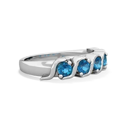 London Topaz Anniversary Band 14K White Gold ring R2089