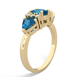 Opal Antique Style Three Stone 14K Yellow Gold ring R2186