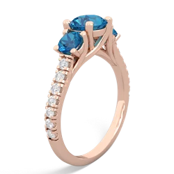 Onyx Pave Trellis 14K Rose Gold ring R5500