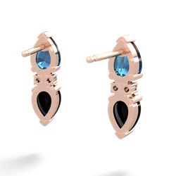 London Topaz Bowtie Drop 14K Rose Gold earrings E0865