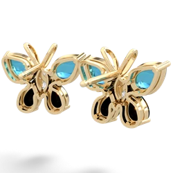 London Topaz Butterfly 14K Yellow Gold earrings E2215