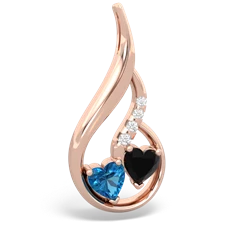 London Topaz Keepsake Curves 14K Rose Gold pendant P5450