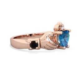 London Topaz Claddagh Keepsake 14K Rose Gold ring R5245