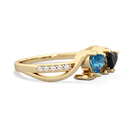 London Topaz Side By Side 14K Yellow Gold ring R3090