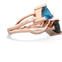 London Topaz Split Band Swirl 14K Rose Gold ring R2341