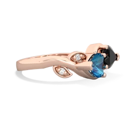 London Topaz Floral Elegance 14K Rose Gold ring R5790