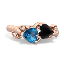 London Topaz Floral Elegance 14K Rose Gold ring R5790