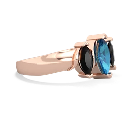 London Topaz Three Peeks 14K Rose Gold ring R2433