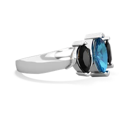 London Topaz Three Peeks 14K White Gold ring R2433