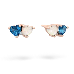 London Topaz Sweethearts 14K Rose Gold earrings E5260