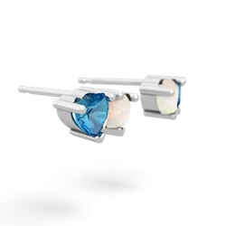 London Topaz Sweethearts 14K White Gold earrings E5260