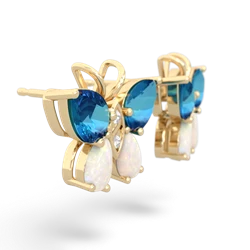 London Topaz Butterfly 14K Yellow Gold earrings E2215