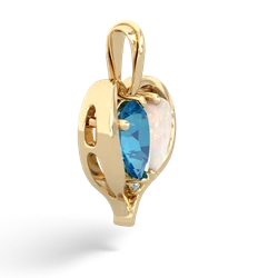 London Topaz Two Become One 14K Yellow Gold pendant P5330