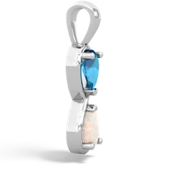 London Topaz Infinity 14K White Gold pendant P5050