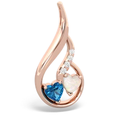 London Topaz Keepsake Curves 14K Rose Gold pendant P5450