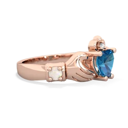 London Topaz Claddagh Keepsake 14K Rose Gold ring R5245