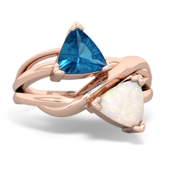 London Topaz Split Band Swirl 14K Rose Gold ring R2341