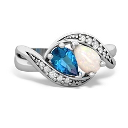 London Topaz Summer Winds 14K White Gold ring R5342