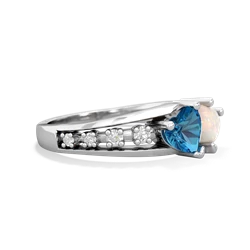 London Topaz Heart To Heart 14K White Gold ring R3342