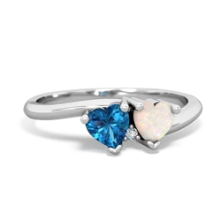 London Topaz Sweethearts 14K White Gold ring R5260