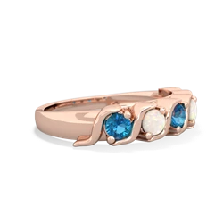 London Topaz Anniversary Band 14K Rose Gold ring R2089