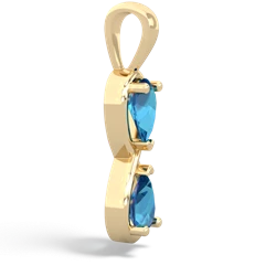 London Topaz Infinity 14K Yellow Gold pendant P5050