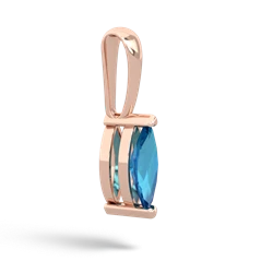 London Topaz 8X4 Marquise 14K Rose Gold pendant P1701