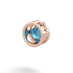 London Topaz 6Mm Slide 14K Rose Gold pendant P3786